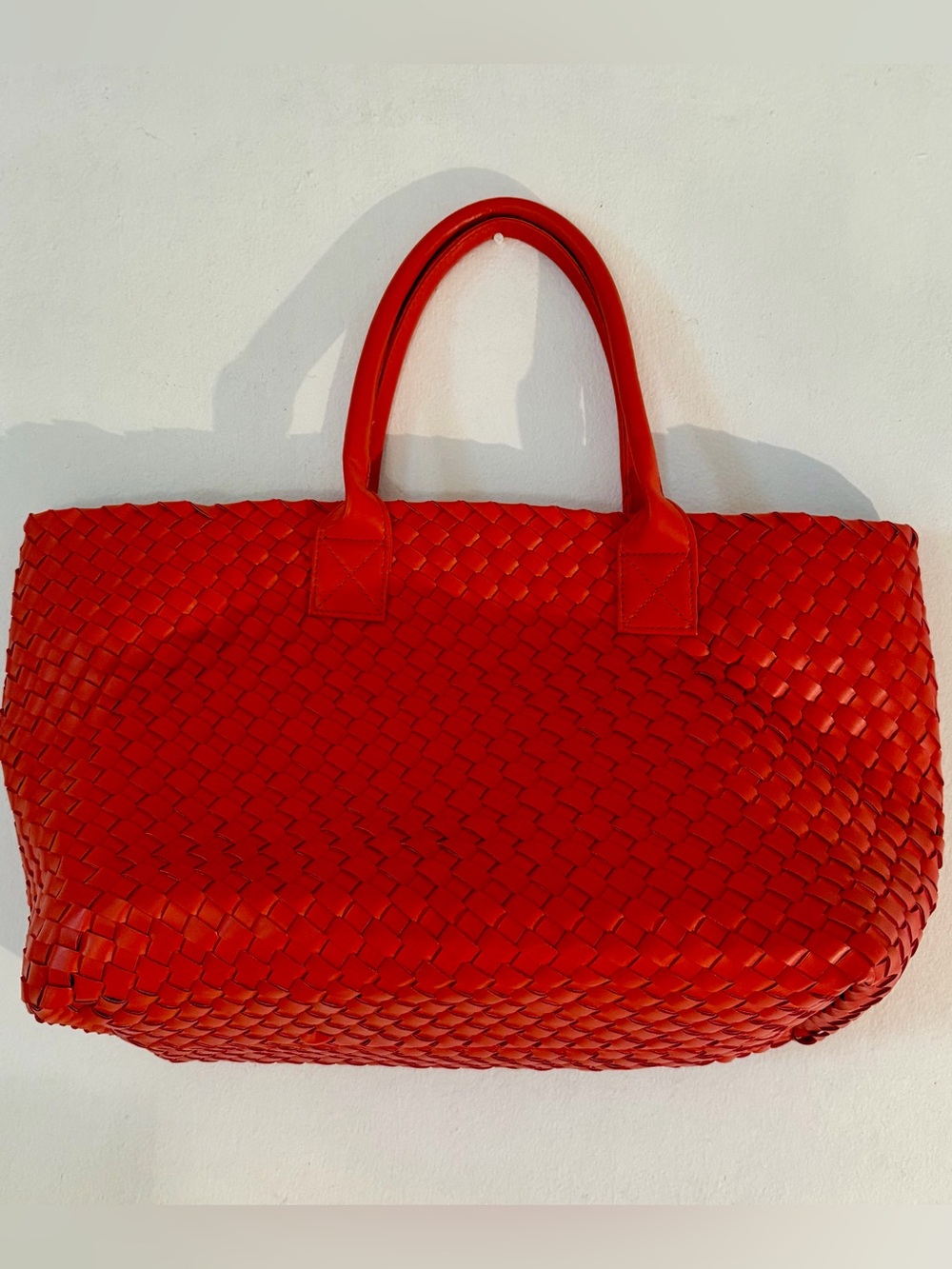 Large Red Woven Bag